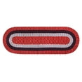 thumbnail image 1 of Better Trends 24" x 108" Runner Braided Rug 100% Polypropylene Durable and Stain Resistant Reversible Indoor Area Utility Rug, Country Stripe Collection - Americana Stripe, 1 of 5
