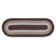 thumbnail image 1 of Better Trends 24" x 66" Runner Braided Rug 100% Polypropylene Durable and Stain Resistant Reversible Indoor Area Utility Rug, Country Stripe Collection - Burgundy Stripe, 1 of 5
