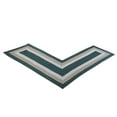 thumbnail image 1 of Better Trends 24"x 68"x 68" L-Shape Braided Rug 100% Polypropylene Durable and Stain Resistant Reversible Indoor Area Utility Rug, Country Stripe Collection - Hunter Stripe, 1 of 5
