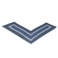 thumbnail image 1 of Better Trends 24"x 68"x 68" L-Shape Braided Rug 100% Polypropylene Durable and Stain Resistant Reversible Indoor Area Utility Rug, Country Stripe Collection - Chambray Stripe, 1 of 2