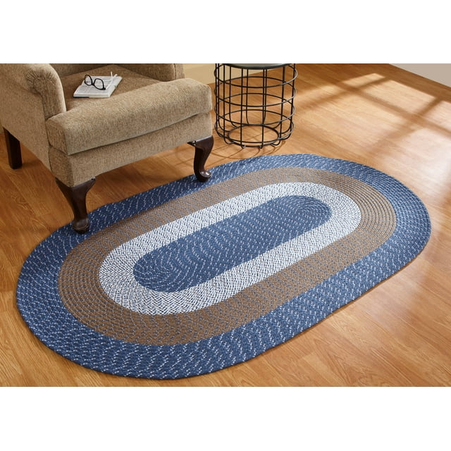 Better Trends Country Polypropylene 42" x 66" Oval Braided Rug, Indoor