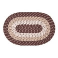 thumbnail image 1 of Better Trends 5.3' x 8.3' Oval Braided Rug 100% Polypropylene Durable and Stain Resistant Reversible Indoor Area Utility Rug, Country Stripe Collection - Brown Stripe, 1 of 5