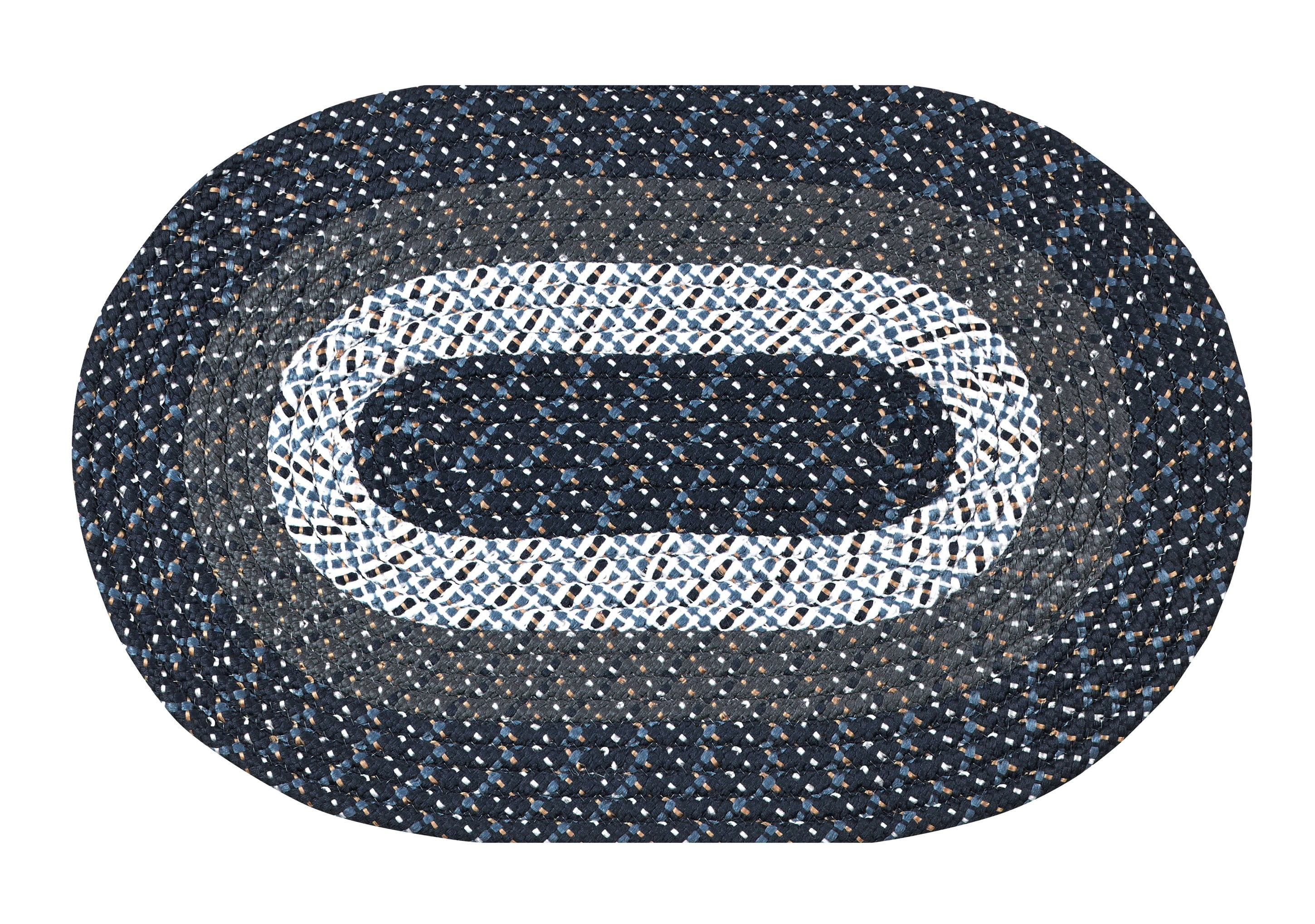 Polyester Oval Rug Better Trends 5.3' x 8.3' Oval Braided Rug 100% Polypropylene Durable ...