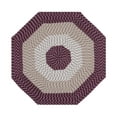 thumbnail image 1 of Better Trends 72" Octagonal Braided Rug 100% Polypropylene Durable and Stain Resistant Reversible Indoor Area Utility Rug, Country Stripe Collection - Burgundy Stripe, 1 of 5