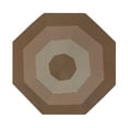 thumbnail image 1 of Better Trends 96" Octagonal Braided Rug 100% Polypropylene Durable and Stain Resistant Reversible Indoor Area Utility Rug, Country Stripe Collection - Straw Stripe, 1 of 5