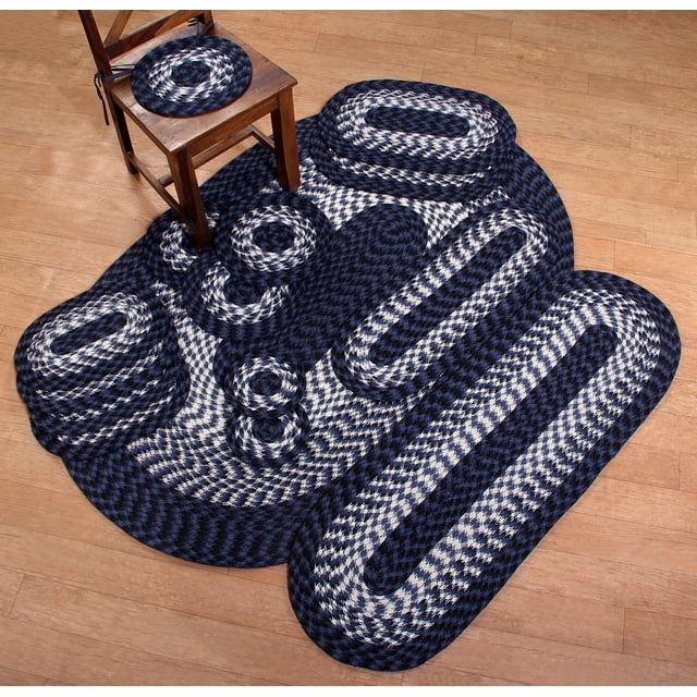 Better Trends Denali 100% Cotton 15 Piece Area Rug Set - Blue - Walmart.com