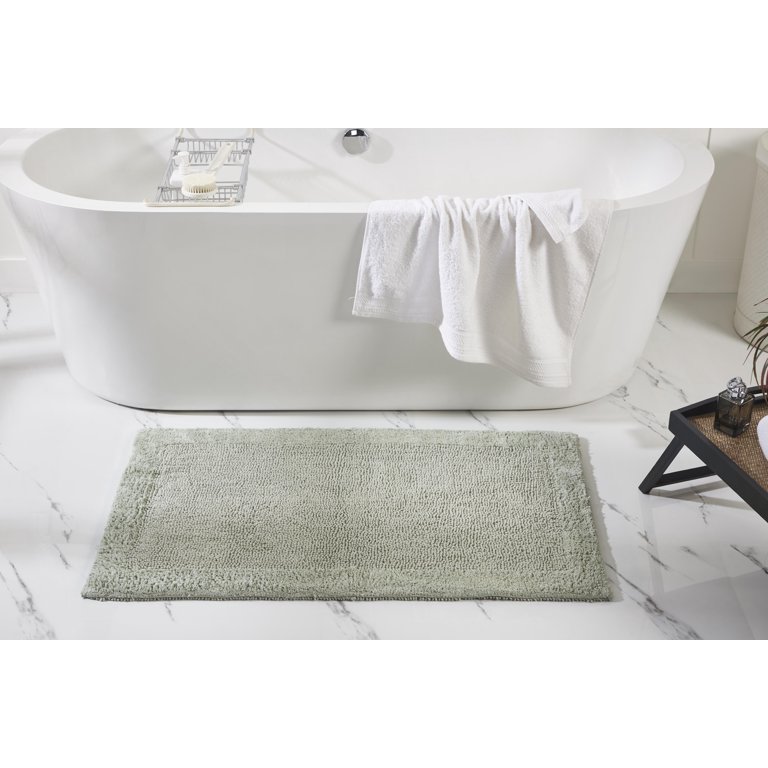 Better Trends Noodle Bath Rug 24-in x 24-in Sage Polyester Bath Rug in the Bathroom  Rugs & Mats department at