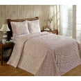 thumbnail image 1 of Better Trends 3 Piece Chenille Bedspread Set for Queen Bedspread 100% Cotton Lightweight Bedspread for all Season Florence Collection (Pink), 1 of 6