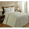 thumbnail image 1 of Better Trends 3 Piece Chenille Bedspread Set for Queen Bedspread 100% Cotton Lightweight Bedspread for all Season Florence Collection (Sage), 1 of 6