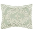 thumbnail image 1 of Better Trends Standard Sham Pillowcase For Standard Bedspread 100% Cotton 1 Pack 21" x 27" Ultra Soft Waffle Weave Medallion Design Decorative Case Covers for Bed Florence Collection (Sage), 1 of 5