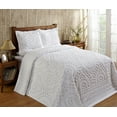 thumbnail image 1 of Better Trends 3 Piece Full/Double Bedspread Set 100% Cotton Chenille Tufted Medallion Pattern Soft & Luxurious Feel, Perfect for Gifting and All Seasons, Machine Washable (White) Rio Collection, 1 of 6