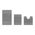 thumbnail image 1 of Better Trends 3 Piece Bathroom Rug Set, 100% Cotton, Extra Soft Tufted Bath Mat, Water Absorbent & Non Slip Bath Rug, (Gray) Granada Collection, 1 of 8