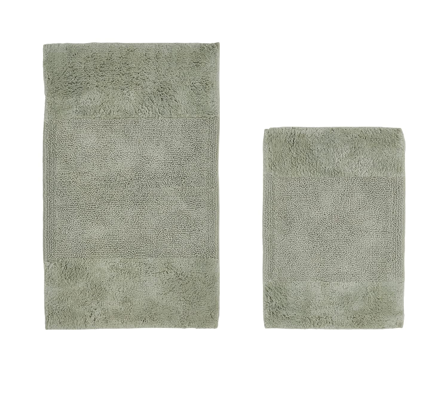 Kenneth Cole Solid Waffle Bath Rug Set, 2-Piece | Soft Tufted Cotton, Absorbent, Machine Washable (Grey, 17"x24" & 21"x34")