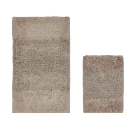 Better Trends 2 Piece Bathroom Rug Set, 100% Cotton, Extra Soft Tufted Bath Mat, Water Absorbent & Non Slip Bath Rug, (Beige) Granada Collection