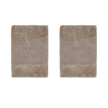 Better Trends 2 Piece Bathroom Rug Set, 100% Cotton, Extra Soft Tufted Bath Mat, Water Absorbent & Non Slip Bath Rug, (Beige) Granada Collection
