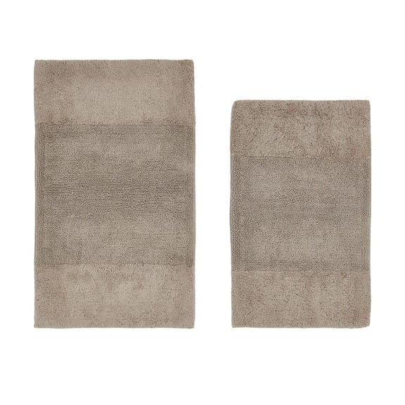 Better Trends 2 Piece Bathroom Rug Set, 100% Cotton, Extra Soft Tufted Bath Mat, Water Absorbent & Non Slip Bath Rug, (Beige) Granada Collection