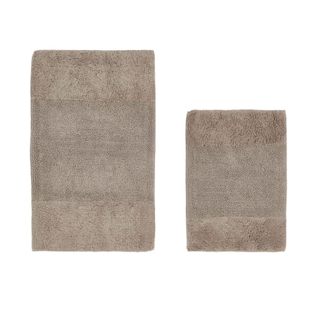Better Trends 2 Piece Bathroom Rug Set, 100% Cotton, Extra Soft Tufted Bath Mat, Water Absorbent & Non Slip Bath Rug, (Beige) Granada Collection