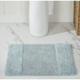 thumbnail image 1 of Better Trends 3 Piece Bathroom Rug Set, 100% Cotton, Extra Soft Tufted Bath Mat, Water Absorbent & Non Slip Bath Rug, (Blue) Granada Collection, 1 of 8