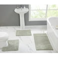 thumbnail image 1 of Better Trends 3 Piece Bathroom Rug Set, 100% Cotton, Extra Soft Tufted Bath Mat, Water Absorbent & Non Slip Bath Rug, (Dark Sage) Granada Collection, 1 of 8