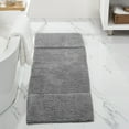 thumbnail image 1 of Better Trends 20" x 60" Bathroom Runner Mat 100% Cotton, Extra Soft Tufted Bath Rug, Water Absorbent & Non Slip, Solid Pattern, Gray Granada Collection, 1 of 6