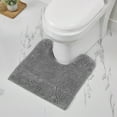 thumbnail image 1 of Better Trends 20" x 20" U-Shape Toilet Rug 100% Cotton Non Slip Tufted Contour Bath Mat, Water Absorbent Bathroom Rug, (Gray) Granada Collection, 1 of 6