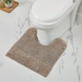 thumbnail image 1 of Better Trends 20" x 20" U-Shape Toilet Rug 100% Cotton Non Slip Tufted Contour Bath Mat, Water Absorbent Bathroom Rug, (Beige) Granada Collection, 1 of 6