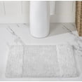 thumbnail image 1 of Better Trends 17" x 24" Bathroom Rug 100% Cotton Bath Rug Water Absorbent & Spray Latex Backing Bath Mat (White) Granada Collection, 1 of 6