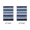thumbnail image 1 of Better Trends 2 Piece Bathroom Rug Set 100% Polyester Soft Water Absorbent Non Slip Bath Mat Machine Washable Rug Griffie Collection - Blue, 1 of 6