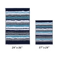 thumbnail image 1 of Better Trends 2 Piece Bathroom Rug Set 100% Polyester Soft Water Absorbent Non Slip Bath Mat Machine Washable Rug Griffie Collection - Blue, 1 of 6