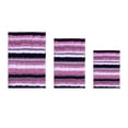 thumbnail image 1 of Better Trends 3 Piece Bathroom Rug Set 100% Polyester Soft Water Absorbent Non Slip Bath Mat Machine Washable Rug Griffie Collection - Purple, 1 of 8