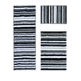 thumbnail image 1 of Better Trends 3 Piece Bathroom Rug Set 100% Polyester Soft Water Absorbent Non Slip Bath Mat Machine Washable Rug Griffie Collection - Gray, 1 of 8