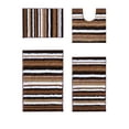 thumbnail image 1 of Better Trends 4 Piece Bathroom Rug Set 100% Polyester Soft Water Absorbent Non Slip Bath Mat Machine Washable Rug Griffie Collection - Brown, 1 of 9