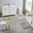 thumbnail image 1 of Better Trends 4 Piece Bathroom Rug Set 100% Polyester Soft Water Absorbent Non Slip Bath Mat Machine Washable Rug Griffie Collection - Yellow, 1 of 9