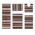 thumbnail image 1 of Better Trends 5 Piece Bathroom Rug Set 100% Polyester Soft Water Absorbent Non Slip Bath Mat Machine Washable Rug Griffie Collection - Brown, 1 of 10