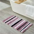 thumbnail image 1 of Better Trends 17" x 24" Bathroom Rugs 100% Polyester Soft Water Absorbent Non Slip Bath Mat Machine Washable Rug Griffie Collection - Purple, 1 of 8