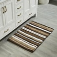 thumbnail image 1 of Better Trends 24" x 36" Bathroom Rugs 100% Polyester Soft Water Absorbent Non Slip Bath Mat Machine Washable Rug Griffie Collection - Brown, 1 of 8