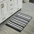 thumbnail image 1 of Better Trends 24" x 36" Bathroom Rugs 100% Polyester Soft Water Absorbent Non Slip Bath Mat Machine Washable Rug Griffie Collection - Gray, 1 of 8