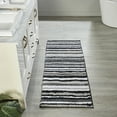 thumbnail image 1 of Better Trends 20" x 60" Bathroom Runner Mat, 100% Polyester Non-Slip Bath Rug, Water Absorbent, Machine Washable Griffie Collection - Gray, 1 of 8