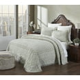 thumbnail image 1 of Better Trends Chenille Bedspread For Queen Size Bed 100% Cotton Medallion Design Lightweight Bedspread for all Season 102" x 110" Heirloom Collection (Sage), 1 of 6