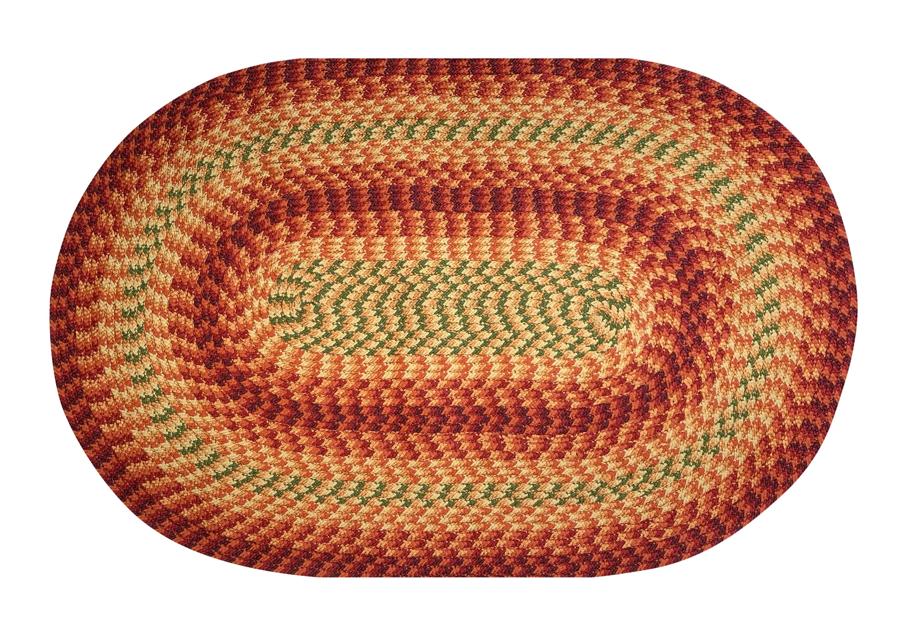 Better Trends 8' x 10' Oval Braided Rug 100% Polypropylene Durable and ...