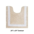 thumbnail image 1 of Better Trends 20" x 20" U-Shape Toilet Rug 100% Cotton, Extra Soft Mat for Bathroom Floor Decor, Water Absorbent, Reversible Machine Washable, Contour Rug Hotel Multi Collection - Sand/White, 1 of 6