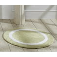 thumbnail image 1 of Better Trends 30'' Round Shape Bathroom Rug with Reversible Backing 100% Cotton Water Absorbent, Machine Washable Hotel Multi Collection - Sage/White, 1 of 6