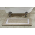 thumbnail image 1 of Better Trends 24" x 40" Bathroom Rugs Mat 100% Cotton Soft Bath Rug Water Absorbent Reversible Washable for Bathroom Floor Decor, Laundry Room Hotel Multi Collection - Sand/White, 1 of 3