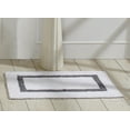 thumbnail image 1 of Better Trends Bathroom Rugs Mat 100% Cotton Soft Bath Rug Water Absorbent Reversible Washable for Bathroom Floor Decor, Laundry Room 21" x 34" Hotel Collection - White/Gray, 1 of 3