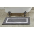 thumbnail image 1 of Better Trends 24" x 40" Bathroom Rugs Mat 100% Cotton Soft Bath Rug Water Absorbent Reversible Washable for Bathroom Floor Decor, Laundry Room Hotel Multi Collection - Gray/White, 1 of 5