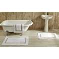 thumbnail image 1 of Better Trends Bathroom Rugs Mat 100% Cotton Soft Bath Rug Water Absorbent Reversible Washable for Bathroom Floor Decor, Laundry Room 21" x 34" Hotel Collection - White/Sand, 1 of 3