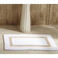 thumbnail image 1 of Better Trends Bathroom Rugs Mat 100% Cotton Soft Bath Rug Water Absorbent Reversible Washable for Bathroom Floor Decor, Laundry Room 17" x 24" Hotel Collection - White/Sand, 1 of 5