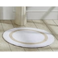 thumbnail image 1 of Better Trends 30'' Round Shape Bathroom Rug with Reversible Backing 100% Cotton Water Absorbent, Machine Washable Hotel Collection - White/Sand, 1 of 3