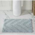 thumbnail image 1 of Better Trends 17" x 24" Bathroom Rugs 100% Cotton Soft Water Absorbent Non Slip Bath Mat Machine Washable Rug (Blue) Hugo Collection, 1 of 6