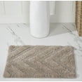 thumbnail image 1 of Better Trends 17" x 24" Bathroom Rugs 100% Cotton Soft Water Absorbent Non Slip Bath Mat Machine Washable Rug (Beige) Hugo Collection, 1 of 6